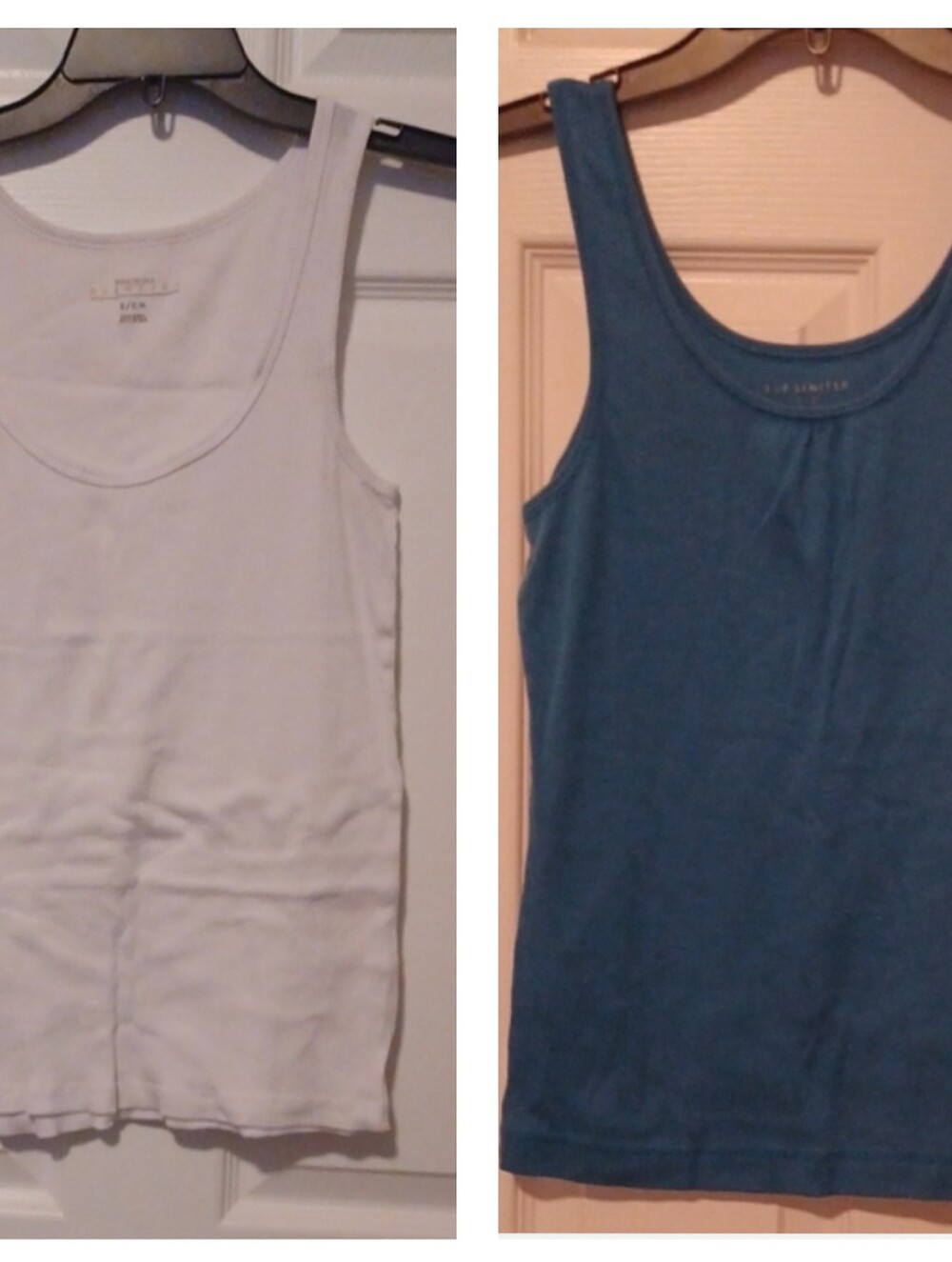 --Kenneth Cole Women's Tank Tops - White & The Limited Teal Blue Tank Top Small